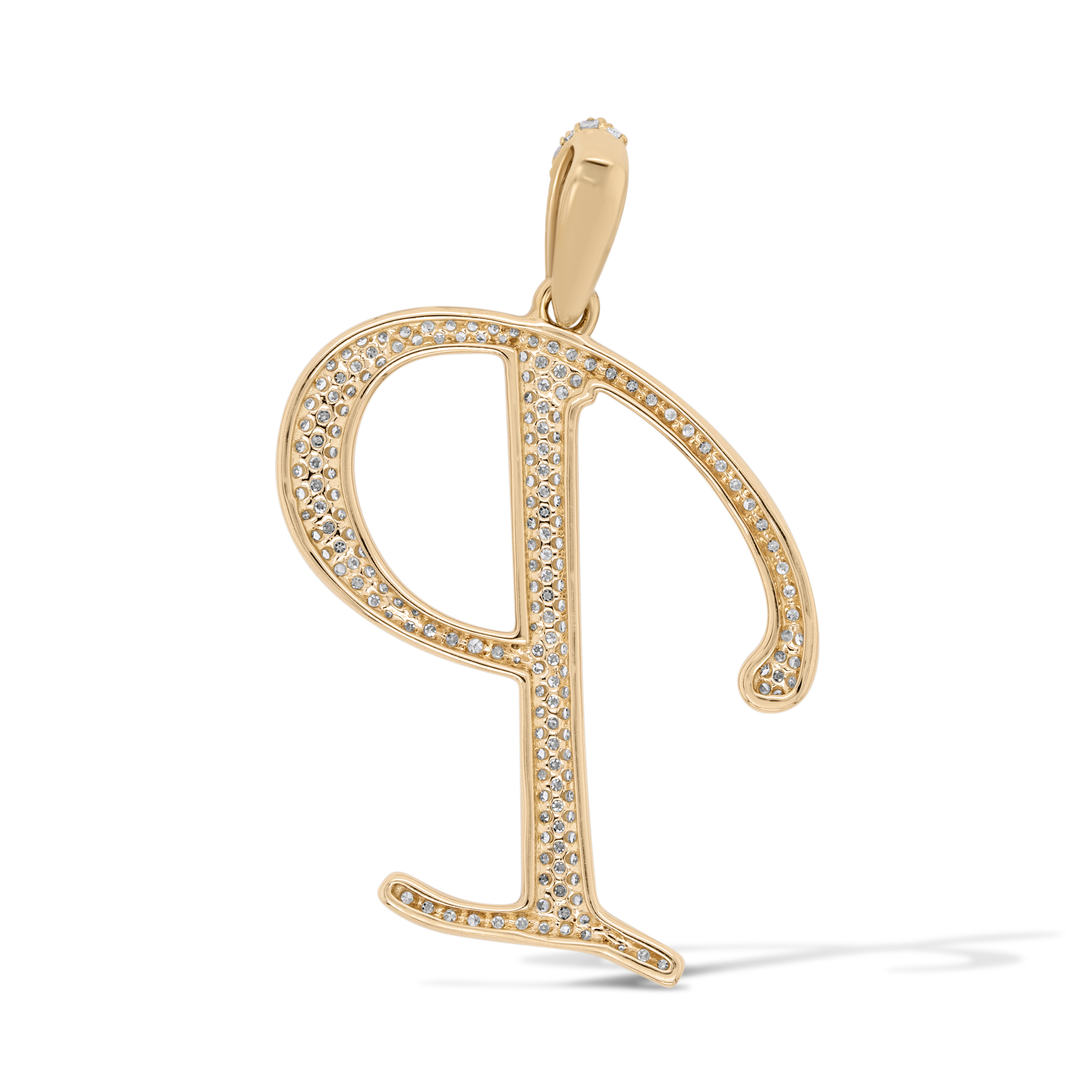 Diamond Letter P Pendant 0.43 ct. 14K Yellow Gold